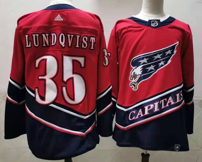 Washington Capitals 50th Anniversary Jersey Red NO.35 LUNDQVIST