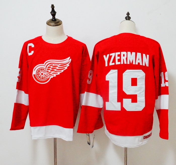 Detroit Red Wings Home Jersey Red 2024 NO.19 YZERMAN