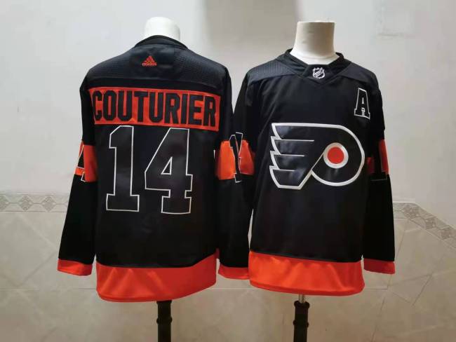 Philadelphia Flyers Home Alternate Player Jersey Black NO.14 COUTURIER
