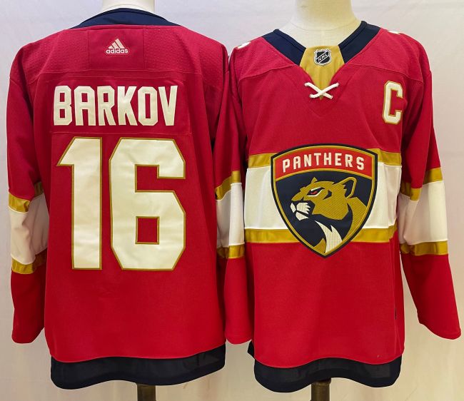 Florida Panthers  2024 Stanley Cup Champions Home Jersey Red NO.16 BARKOV