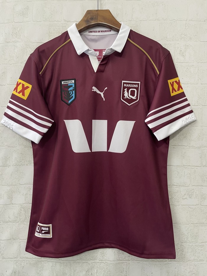 2026 Queensland Maroons  Home Rugby Jersey