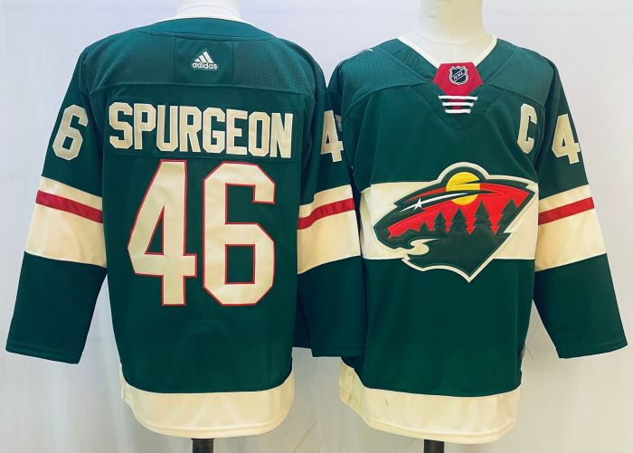 Minnesota Wild Home Jersey Green NO.46 SPURGEON