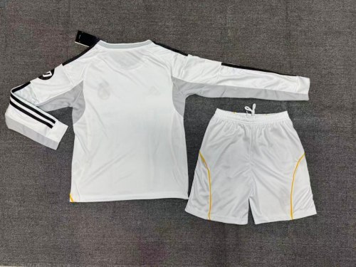 Real Madrid Home Long Sleeve Kids Suit 25/26