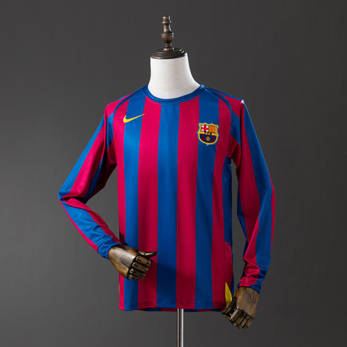 Barcelona Home Long Sleeve Retro Jersey 2005/06