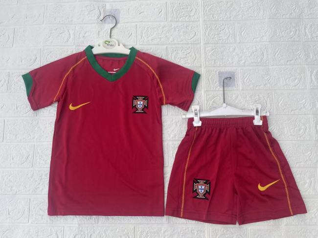 Portugal Home Retro Kids Suit 2006
