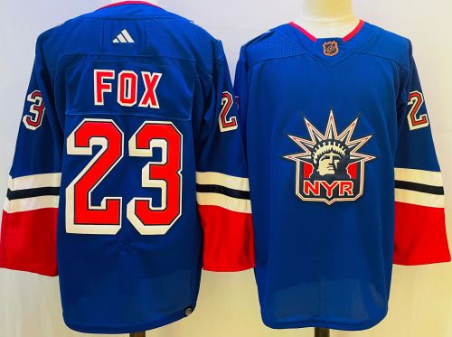 New York Rangers Jersey Reverse Retro 2.0 Blue 22/23 NO.23 FOX