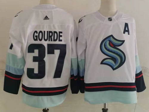 Seattle Kraken Away Player Jersey White NO.37 GOURDE