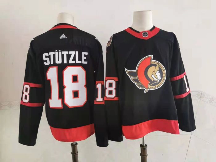 Ottawa Senators 20/21 Reverse Retro Jersey Black NO.18 STUTZLE