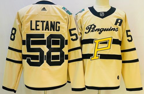 Pittsburgh Penguins Jersey Light yellow 2023 NO.58 LETANG