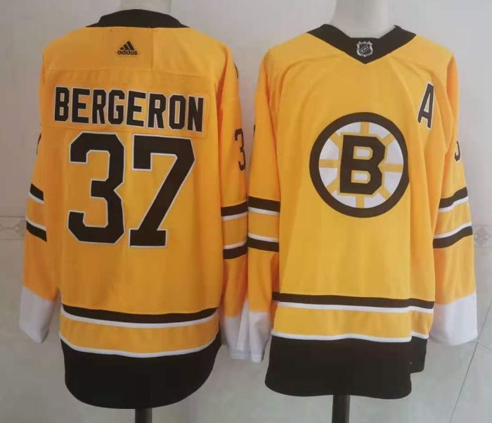 Boston Bruins Jersey Special Edition Yellow 20/21 NO.37 BERGERON