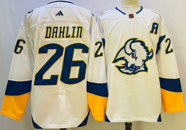 Buffalo Sabres Jersey Reverse Retro White NO.26 DAHLIN