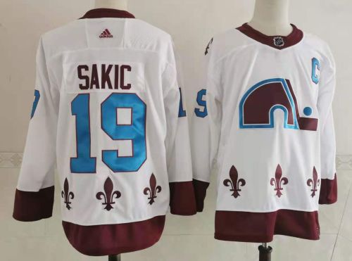 Colorado Avalanche Jersey Reverse Retro White 20/21 NO.19 SAKIC
