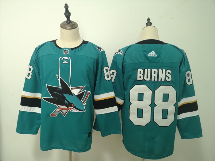 San Jose Sharks Alternate Player Jersey Green NO.88 BURNS