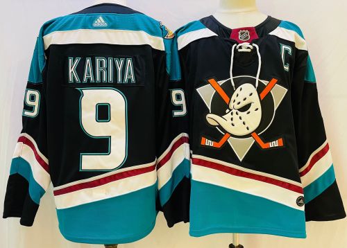 Anaheim Ducks 25th Anniversary Alternate Jersey White Red Lines NO.9 KARIYA