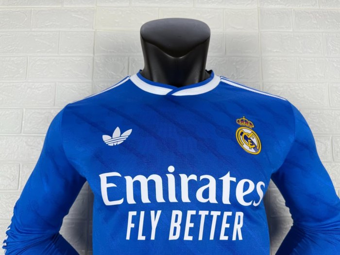 Real Madrid Third Player Long Sleeve Jersey 25/26