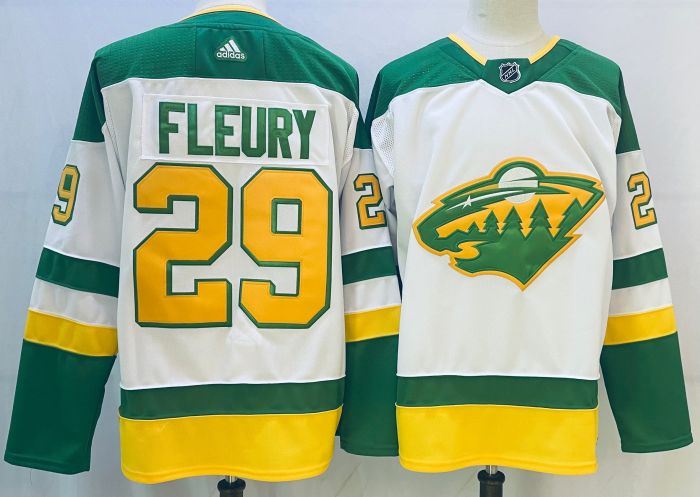 Minnesota Wild 2023/24 Premier Breakaway Jersey White NO.29 FLEURY