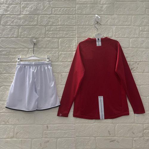 Manchester United Home Retro Long Sleeve Kids Suit 2007/08