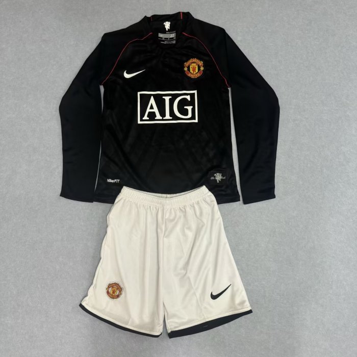 Manchester United Away Retro Long Sleeve Kids Suit 2007/08