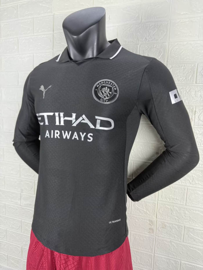 Manchester City Away Player Long Sleeve Jersey 25/26