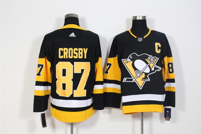 Pittsburgh Penguins Home Jersey Black NO.87 CROSBY