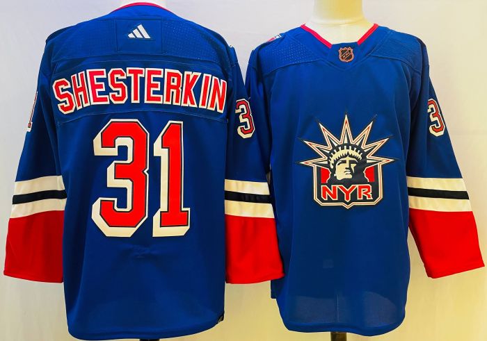 New York Rangers Jersey Reverse Retro 2.0 Blue 22/23 NO.31 SHESTERKIN