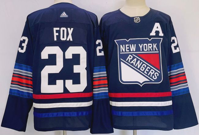 New York Rangers Alternate Jersey Navy 23/24 NO.23 FOX