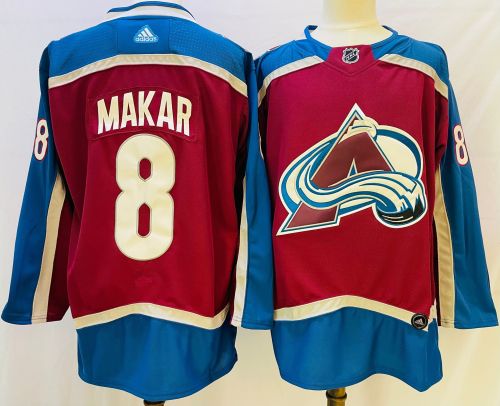 Colorado Avalanche Home Jersey Red NO.8 MAKAR