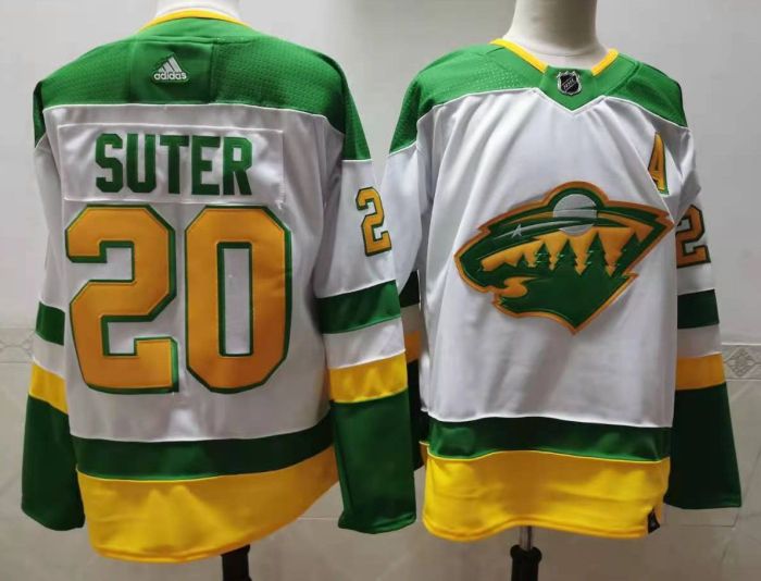 Minnesota Wild 2023/24 Premier Breakaway Jersey White NO.20 SUTER