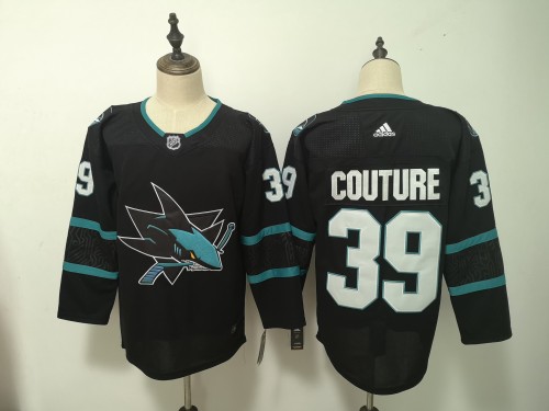 San Jose Sharks Alternate Player Jersey Black NO.39 COUTURE
