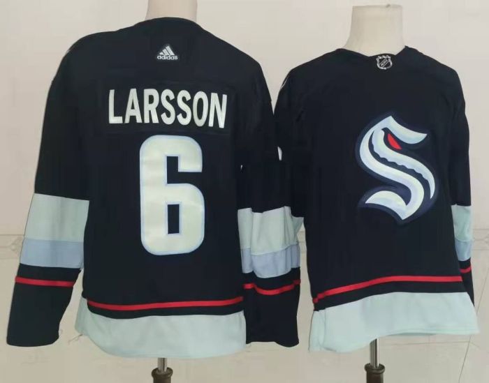 Seattle Kraken Away Player Jersey Navy NO.6 LARSSON