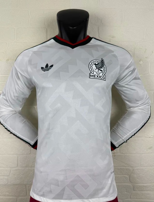 Mexico 2026 World Cup Away Player Long Sleeve Men Jersey