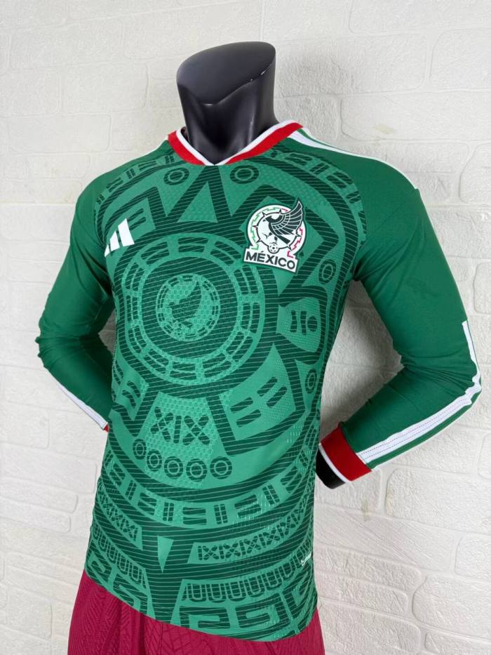 Mexico 2026 World Cup Home Player Long Sleeve Men Jersey