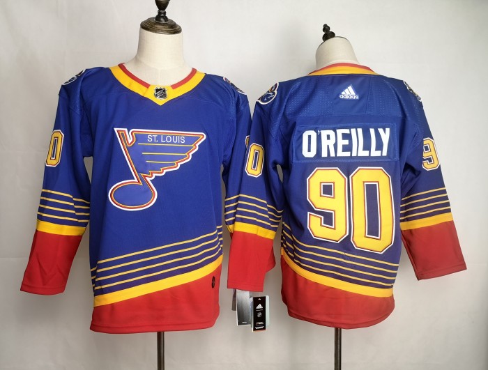 St. Louis Blues 1990's Vintage Away Throwback Jersey Blue NO.90 O’REILLY