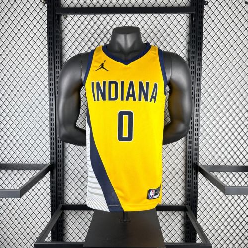 Indiana Pacers Swingman Jersey Yellow Statement Edition