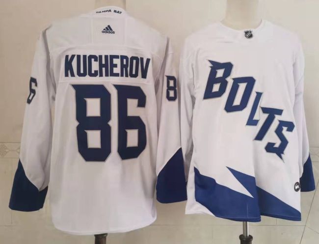 Tampa Bay Lightning 2022 Stadium Series Jersey White NO.86 KUCHEROV