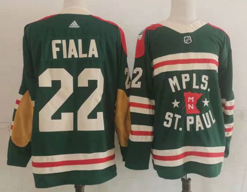 Minnesota Wild 2022 NHL Winter Classic Jersey Green NO.22 FIALA