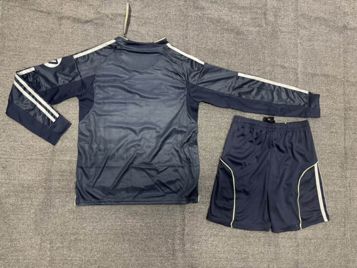 Real Madrid Away Long Sleeve Kids Suit 25/26
