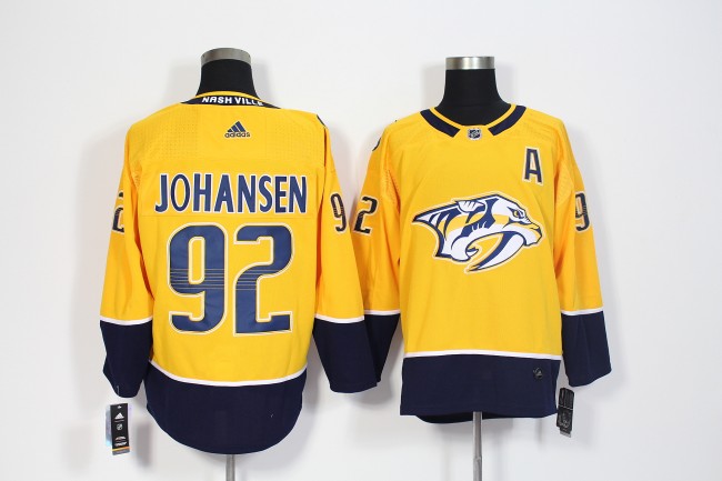 Nashville Predators Home Jersey Yellow NO.92 JOHANSEN