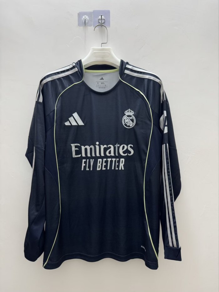 Real Madrid Away Man Long Sleeve Jersey 25/26