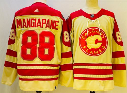 Calgary Flames 2023 NHL Heritage Classic Premier Jersey Off White No.88 MANGIAPANE