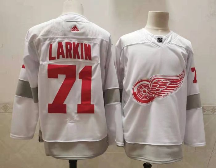 Detroit Red Wings Home Jersey White 2024 NO.71 LARKIN