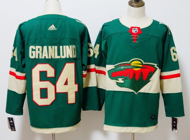Minnesota Wild Home Jersey Green NO.64 GRANLUND