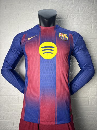 Barcelona Home Player Long Sleeve Jersey 25/26