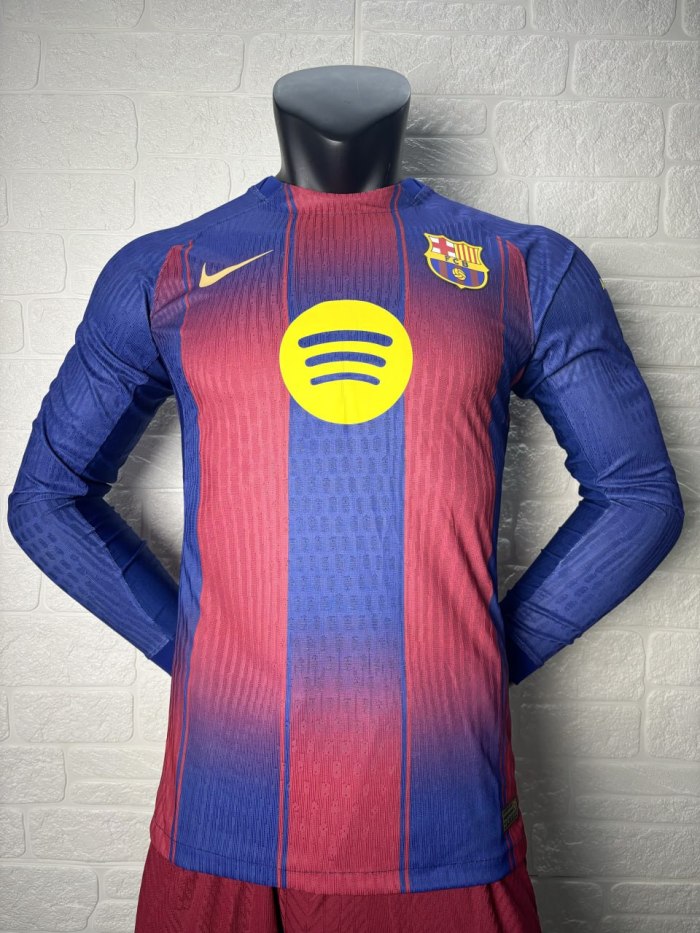 Barcelona Home Player Long Sleeve Jersey 25/26