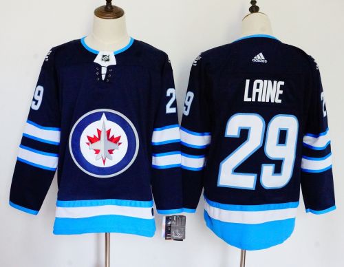 Winnipeg Jets Home Jersey Blue NO.29 LAINE