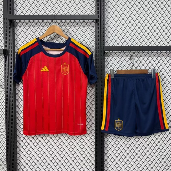 Spain 2026 World Cup Short Sleeve Home Adult Suit