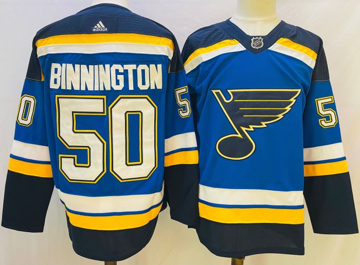 St. Louis Blues Home Breakaway Player Jersey Blue NO.50 BINNINGTON