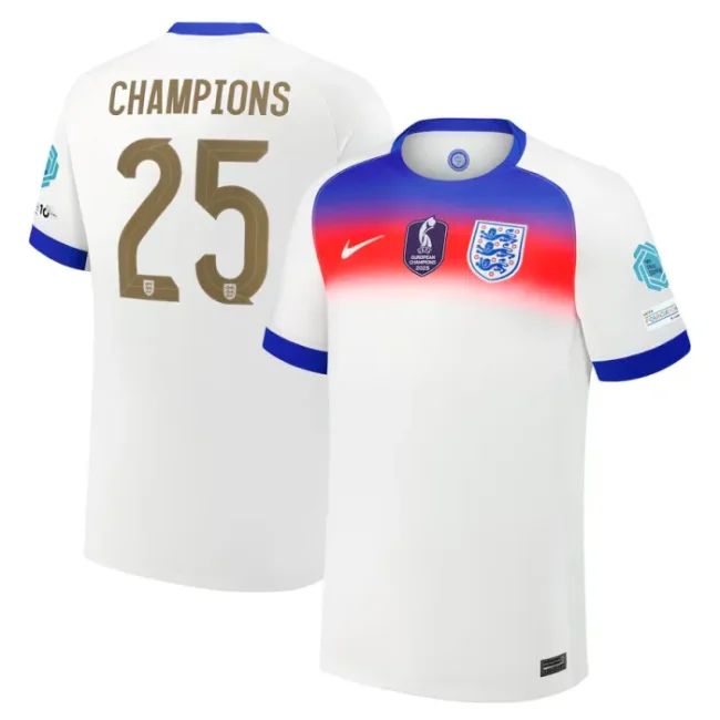 England Women's Team Euro 2025 Champions 25 Home Man Jersey