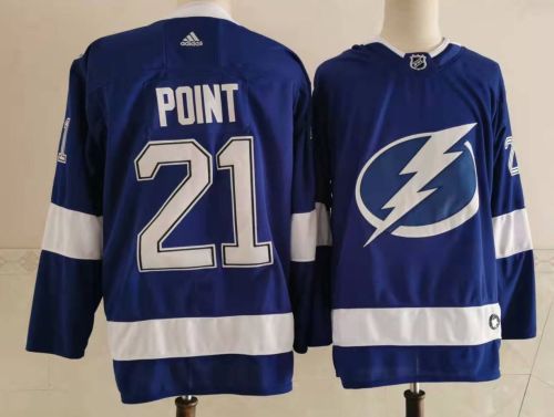Tampa Bay Lightning Alternate Player Jersey Blue NO.21 POINT