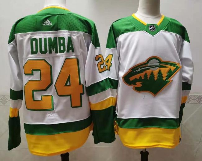 Minnesota Wild 2023/24 Premier Breakaway Jersey White NO.24 DUMBA